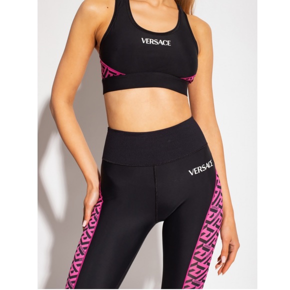 Authentic Versace La greca pattern sports bra and leggings with box size 5 NIB - Picture 10 of 16